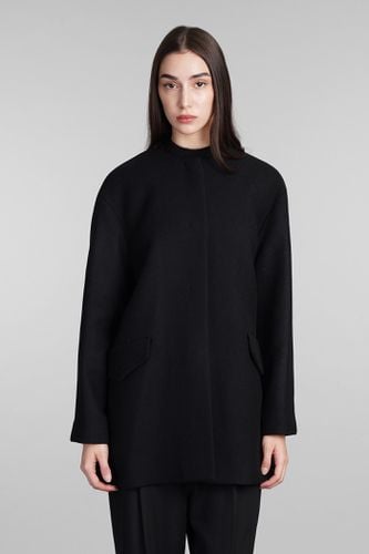 Theory Coat In Black Wool - Theory - Modalova