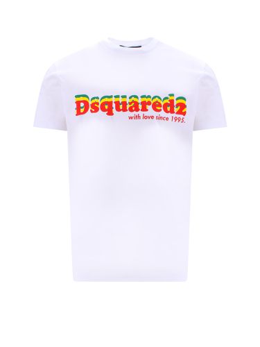 Crewneck T-shirt With Printed Logo On The Chest In Cotton Man - Dsquared2 - Modalova