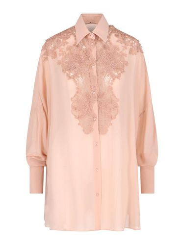 Oversized Lace Detail Shirt - Ermanno Scervino - Modalova