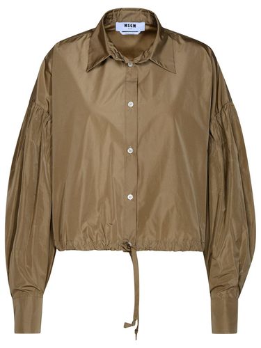 Drawstring-hem Puff-sleeved Shirt - MSGM - Modalova