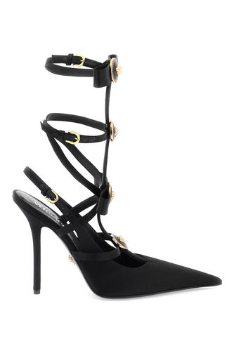 Slingback Pumps With Gianni Ribbon Bows - Versace - Modalova