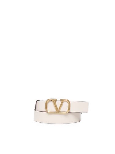 Vlogo Signature Belt In Polished Calfskin - Valentino Garavani - Modalova