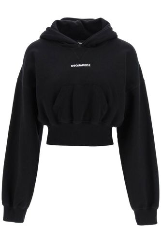 Cropped Hoodie With Baseball Cap - Dsquared2 - Modalova