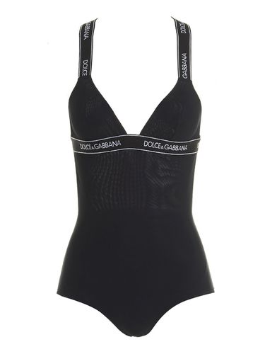 Dolce & Gabbana Logo Tape Swimsuit - Dolce & Gabbana - Modalova