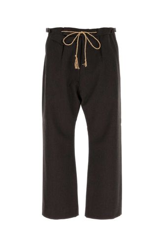 Dark Brown Wool Pant - Maison Margiela - Modalova