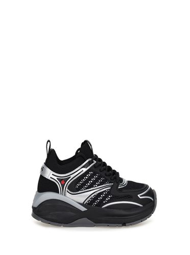 Dash And Silver Low Top Sneakers With 1964 Logo In Techno Fabric Man - Dsquared2 - Modalova