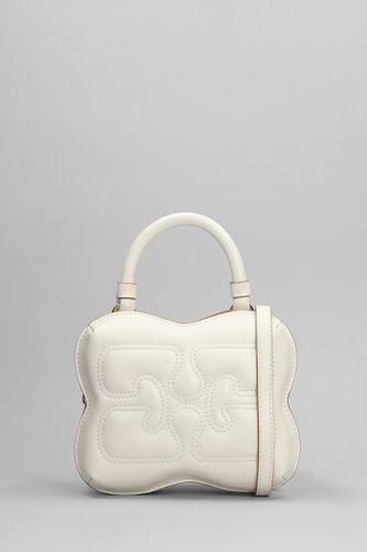 Butterfly Hand Bag In White Leather - Ganni - Modalova