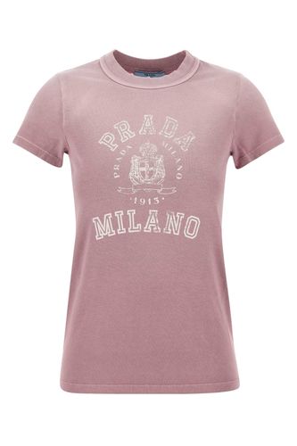 Prada Pink Cotton T-shirt - Prada - Modalova