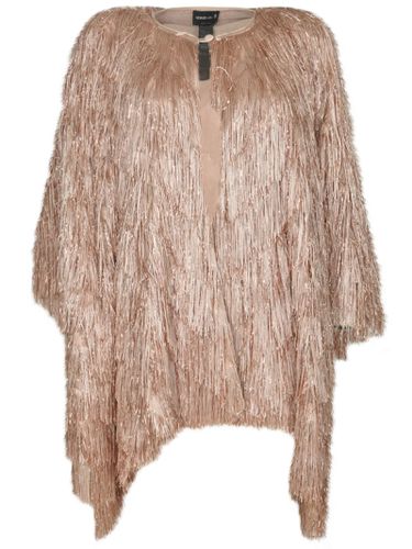 Feathered Oversized Poncho - Giorgio Armani - Modalova