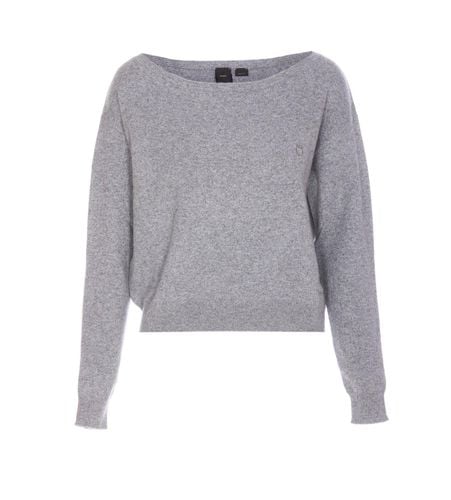 Logo Embroidered Knitted Jumper - Pinko - Modalova