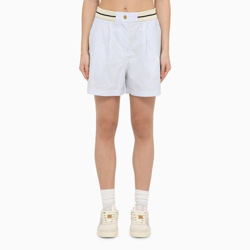 White/ Striped Cotton Boxer Shorts - Palm Angels - Modalova