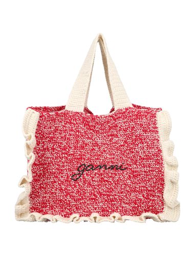 Ganni Crochet Frill Tote Solid Bag - Ganni - Modalova