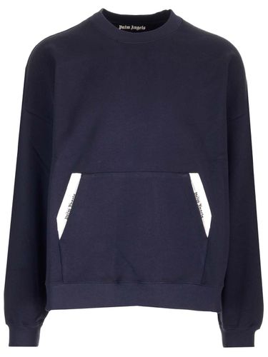 Sweatshirt With Kangaroo Pocket - Palm Angels - Modalova