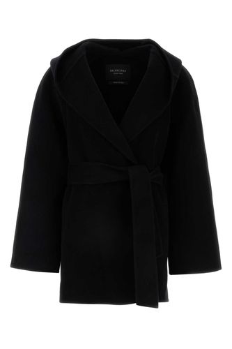 Balenciaga Black Wool Blend Coat - Balenciaga - Modalova