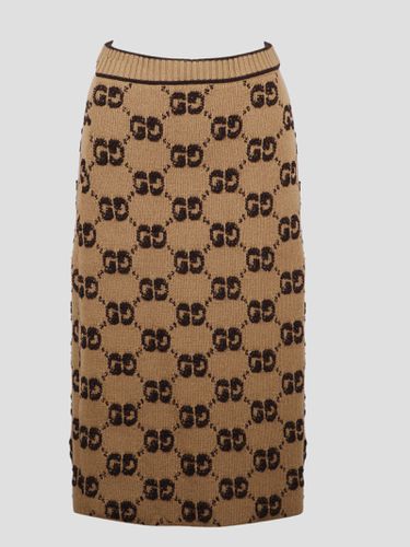 Gucci Gg Wool Boucle Jacquard Skirt - Gucci - Modalova