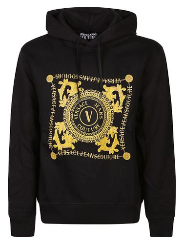 V-emblem Chain Hoodie - Versace Jeans Couture - Modalova
