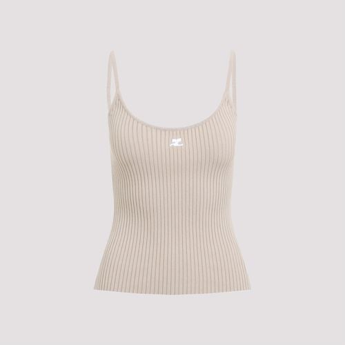 Courrèges Rib Knit Tank Top - Courrèges - Modalova