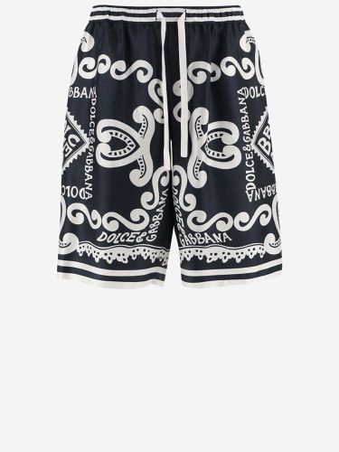 Printed Silk Bermuda Shorts - Dolce & Gabbana - Modalova