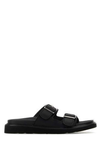 Black Leather Kenzo Matto Slippers - Kenzo - Modalova