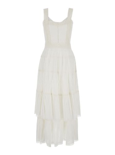 Embrioidered Long Dress In Cotton Woman - TwinSet - Modalova