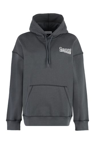 Ganni Logo Cotton Hoodie - Ganni - Modalova