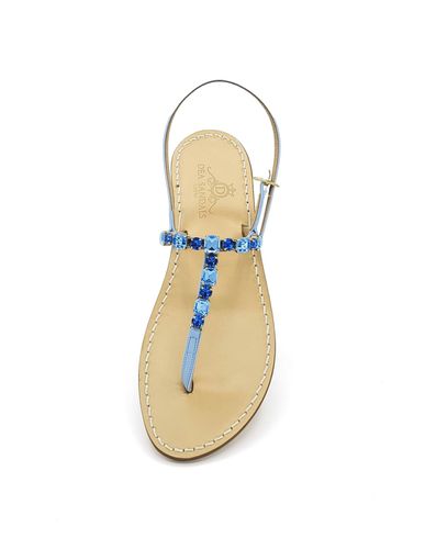 Linear Light Blue Jewel Sandals - Dea Sandals - Modalova