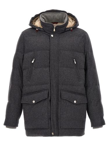 Long Hooded Down Jacket - Brunello Cucinelli - Modalova