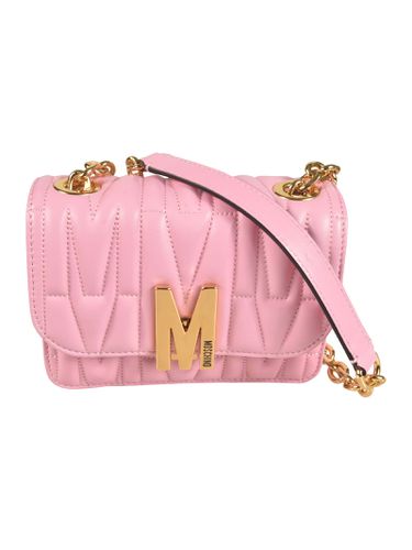 Quilted Logo Flap Shoulder Bag - Moschino - Modalova