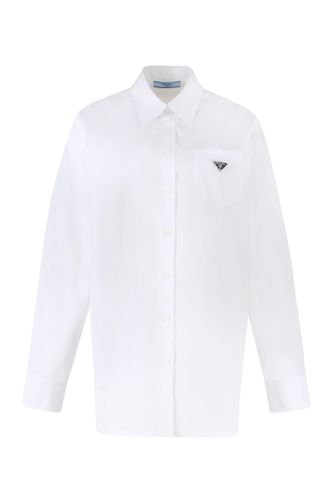 Prada Long Sleeve Cotton Shirt - Prada - Modalova