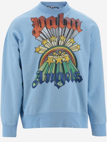 Cotton Sweatshirt With Graphic Print - Palm Angels - Modalova