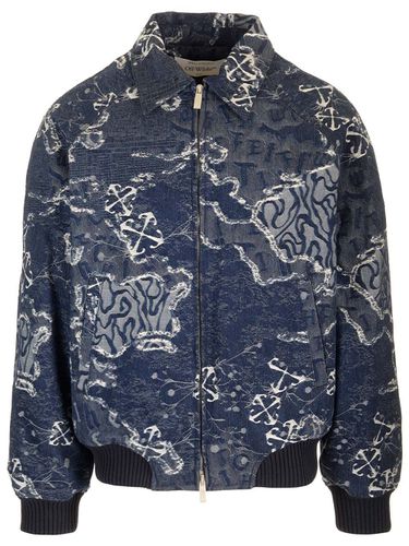 Jacquard Bomber Jacket - Off-White - Modalova