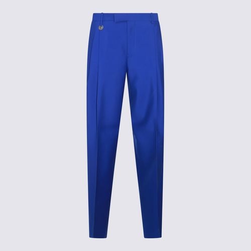 Burberry Blue Wool Pants - Burberry - Modalova