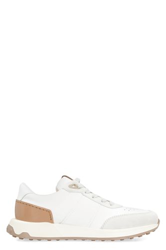 Leather And Fabric Low-top Sneakers - Tod's - Modalova