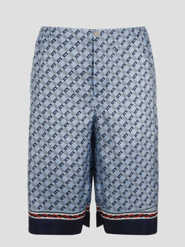 Gucci Shorts With G Square Print - Gucci - Modalova