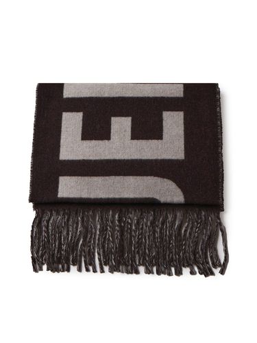 Scarf With Wool Fringes And Logo - Jacquemus - Modalova