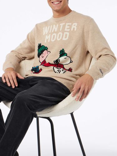 Man Crewneck Sweater With Snoopy And Charlie Jacquard Snoopy - peanuts Special Edition - MC2 Saint Barth - Modalova