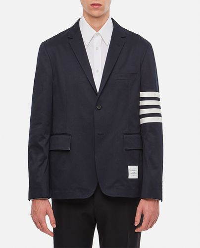 Unconstructered Classic Sport Jacket W/ 4 Bar In Cotton Tw - Thom Browne - Modalova