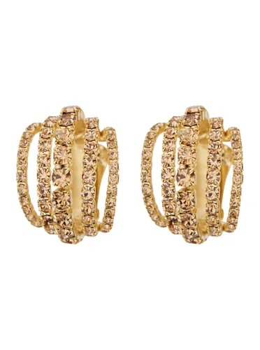 Shells Earings With Rear Closure In Gold Pleated Brass Woman - Silvia Gnecchi - Modalova