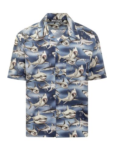 Palm Angels Sharks Bowling Shirt - Palm Angels - Modalova