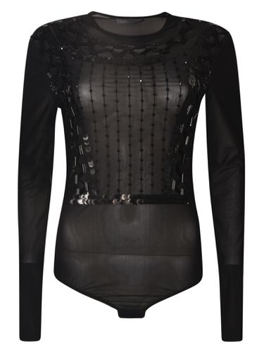 Lace Paneled Longsleeved Bodysuit - Alberta Ferretti - Modalova