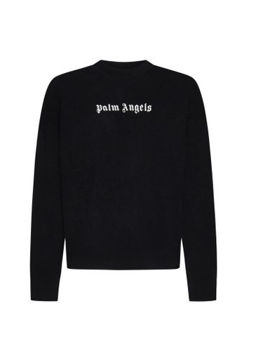 Palm Angels Logo Crewneck Sweater - Palm Angels - Modalova