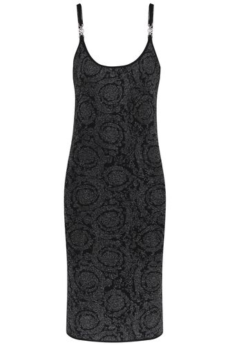 Barocco Midi Dress In Lurex Knit - Versace - Modalova