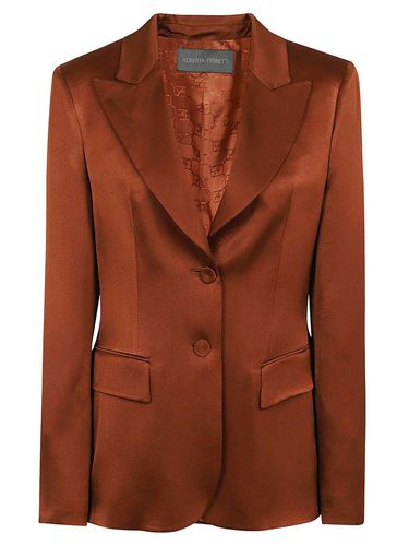 Single-breasted Satin Blazer - Alberta Ferretti - Modalova