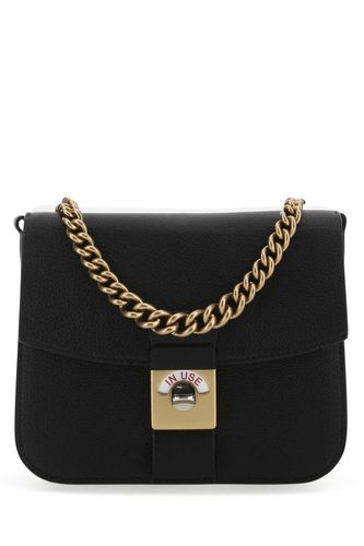 Two-tone Leather And Cotton New Lock Square Handbag - Maison Margiela - Modalova