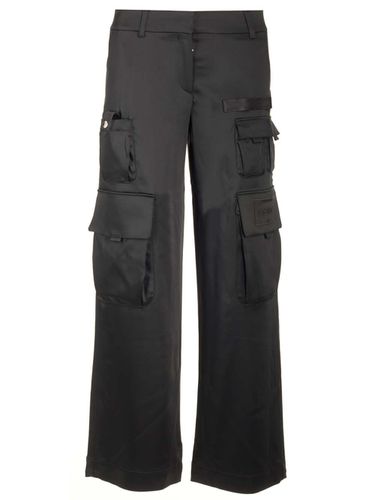 Black Satin Cargo toybox Trousers - Off-White - Modalova