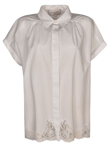 Lace Hem Short-sleeved Shirt - Ermanno Scervino - Modalova