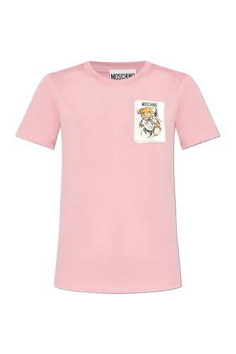 Graphic Printed Crewneck T-shirt - Moschino - Modalova