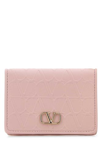 Pastel Pink Leather Wallet - Valentino Garavani - Modalova