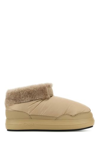 Chloé Beige Fabric Ankle Boots - Chloé - Modalova