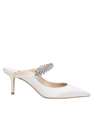 Satin Mules With Crystal Band - Jimmy Choo - Modalova